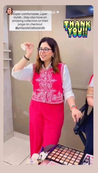 A Pink Palette by Neha piece styled by a customer